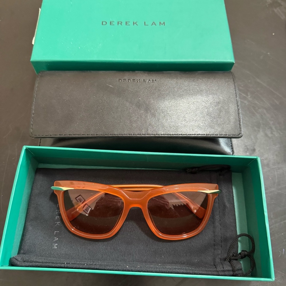 Derek Lam Vivien Sunglasses in Amber NEW